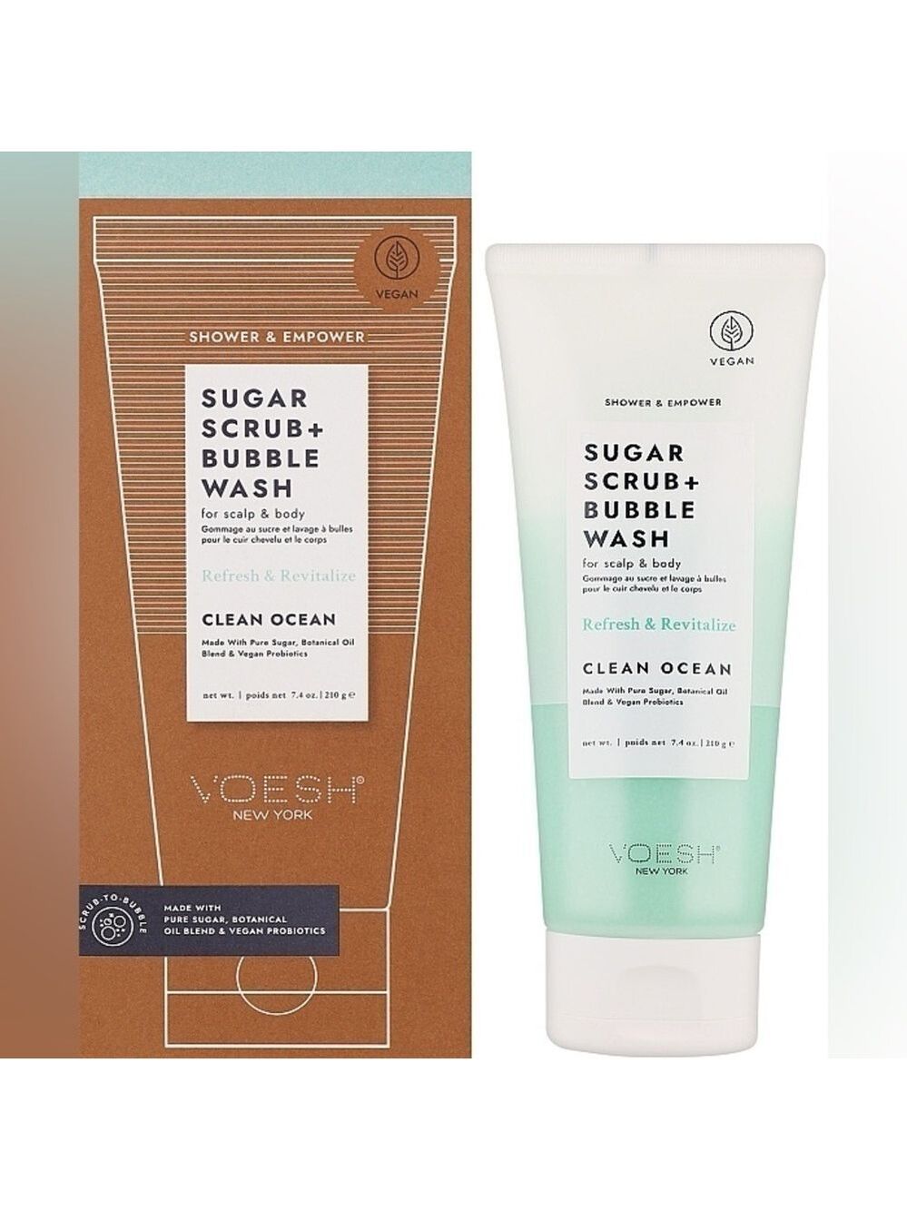 Voesh Clean Ocean Sugar Scrub for Scalp and Body